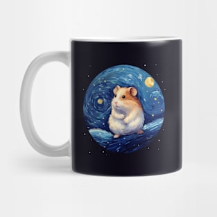 Scared Hamster, van gogh style, starry night, Post-impressionism Mug